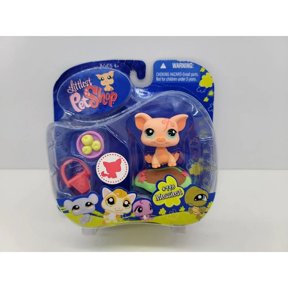 2009 Littlest Pet Shop #988 Messiest Pets Pig w/Accessories Still Sealed